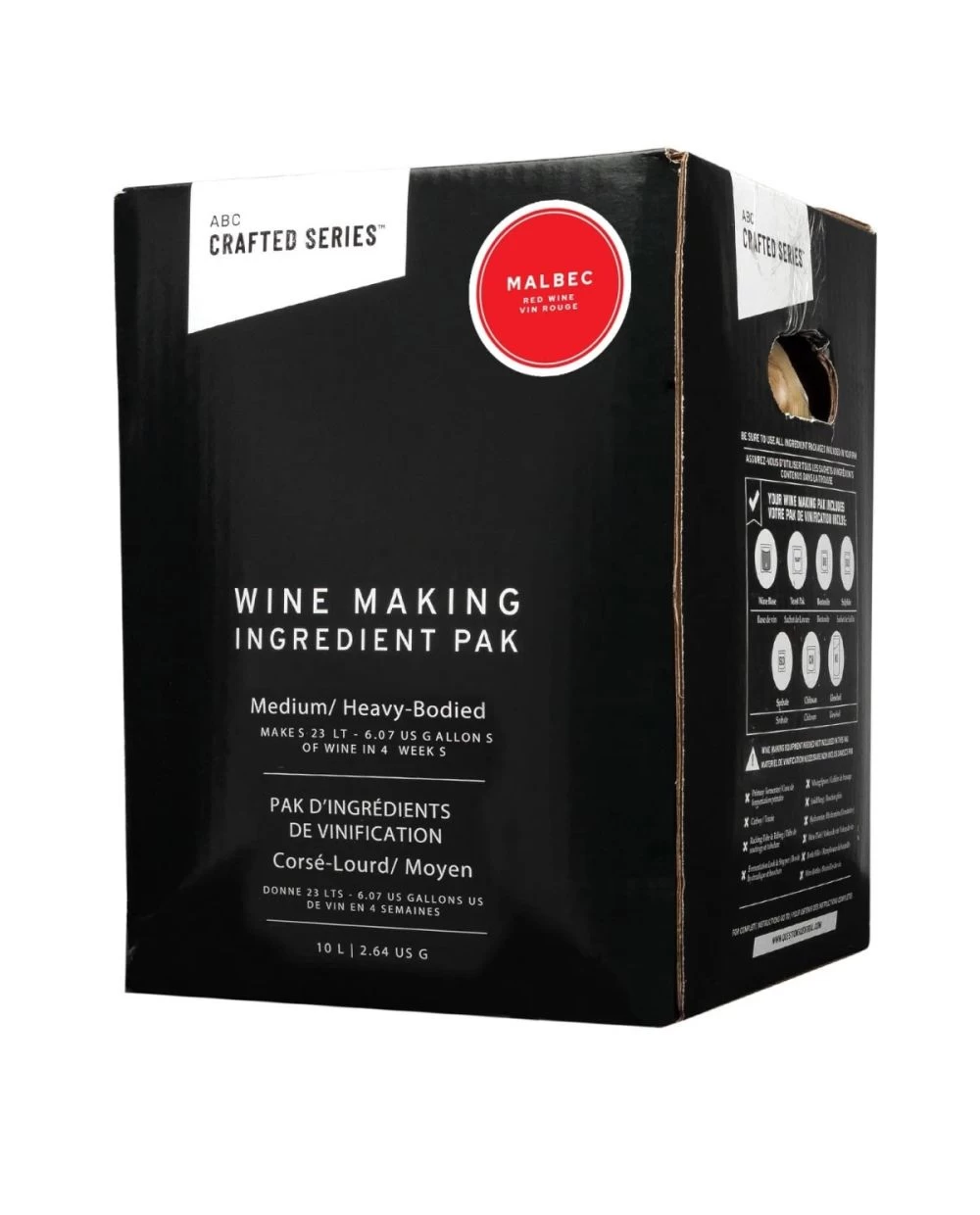ABC Malbec Wine Kit - Medium Heavy Bodied 12.5% 10 Litres Juice 3 ABC Malbec Wine Kit - Medium Heavy Bodied 12.5% 10 Litres Juice