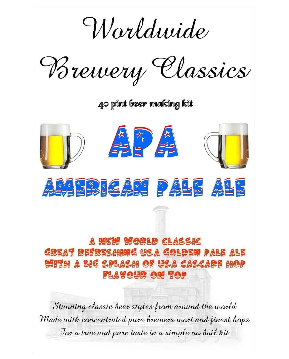 Brewery Classics American Pale Ale Beer Making Kit 3 Brewery Classics American Pale Ale Beer Making Kit
