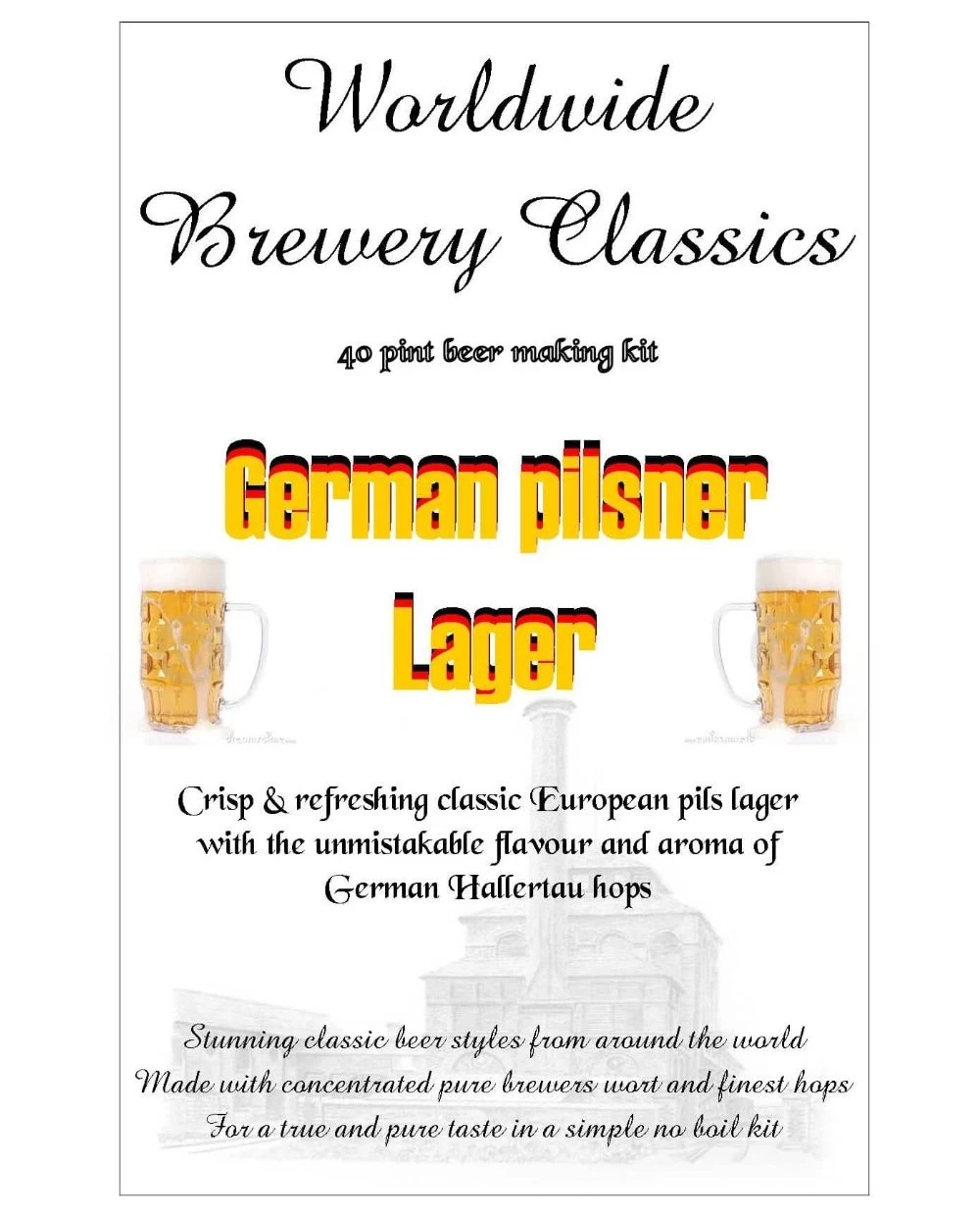 Brewery Classics German Pilsner Beer Making Kit 3 Brewery Classics German Pilsner Beer Making Kit