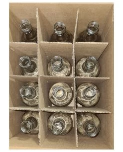 Wine Bottles Clear Glass 750ml Screw Top - 12 Pack