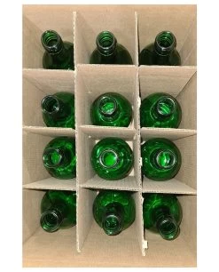 Wine Bottles Green Glass 750ml Screw Top - 12 Pack