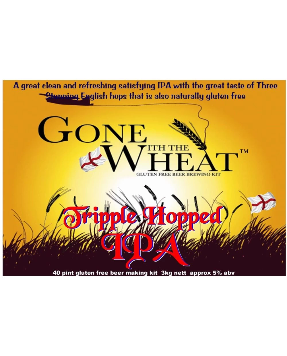Gone With The Wheat Tripple Hopped IPA Beer Kit 3 Gone With The Wheat Tripple Hopped IPA Beer Kit