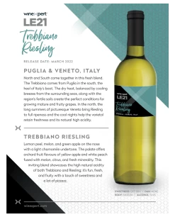 Winexpert Trebbiano Riesling LE21 Edition Wine Kit